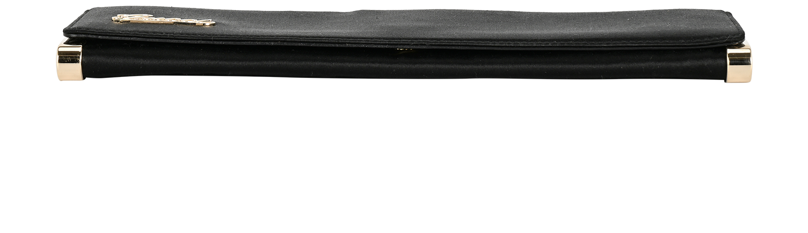 Vintage Clutch, &pound;295, Handbags, Black, Satin, Top view